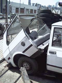 Yugo cut in half